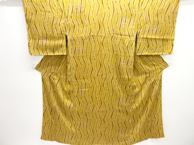 JAPANESE KIMONO / ANTIQUE KIMONO / TAISHO ROMAN STYLE / MON KINSHA / ABSTRACT